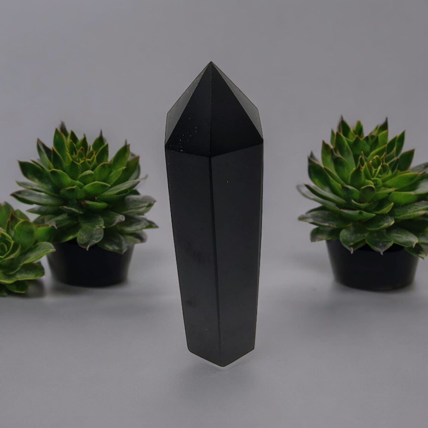 Pirámide de cristal natural: piedra preciosa curativa con puntas de seis facetas
