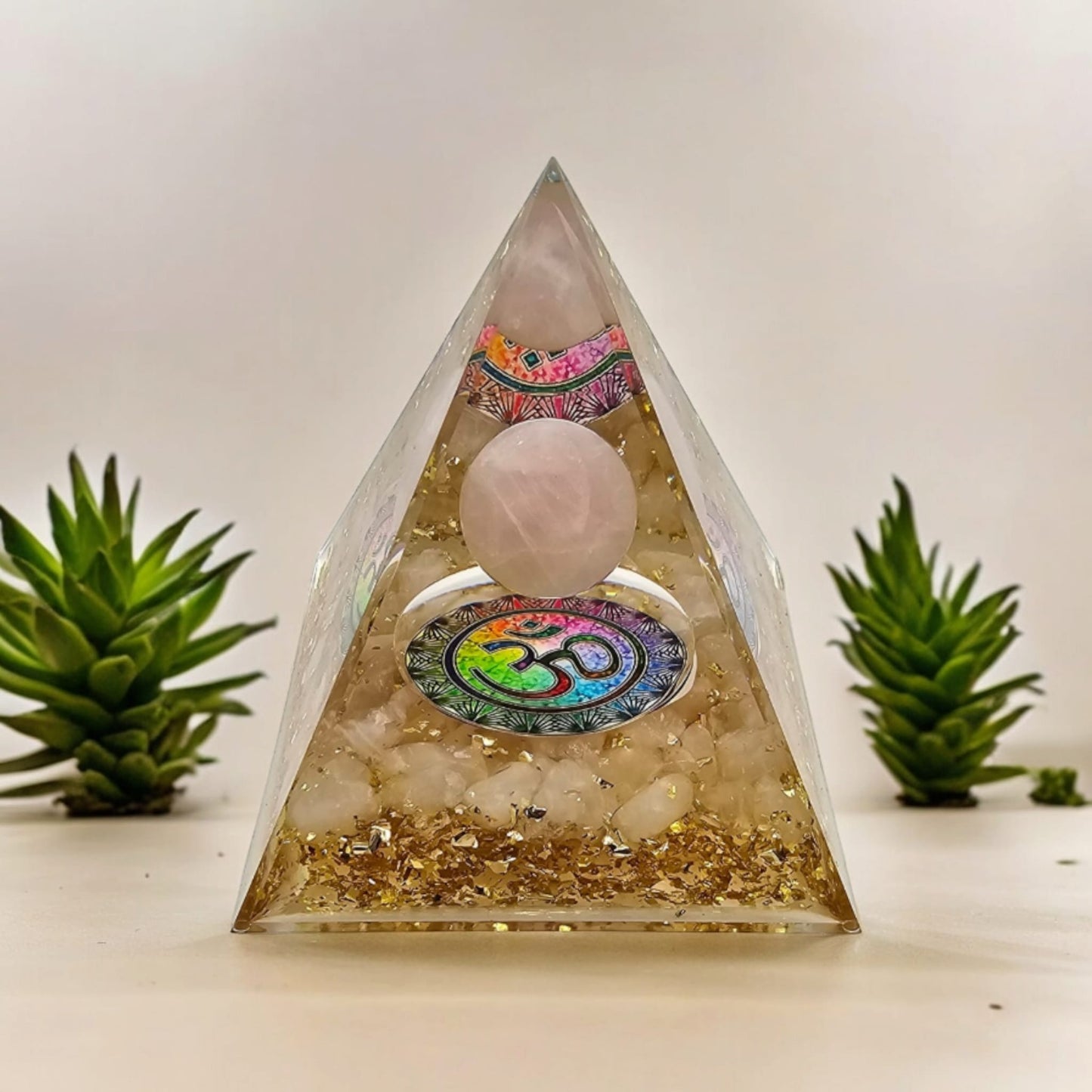 Rose Quartz Orgone Pyramid