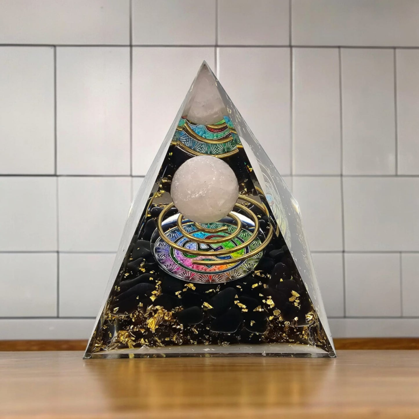 Rose Quartz Orgone Pyramid