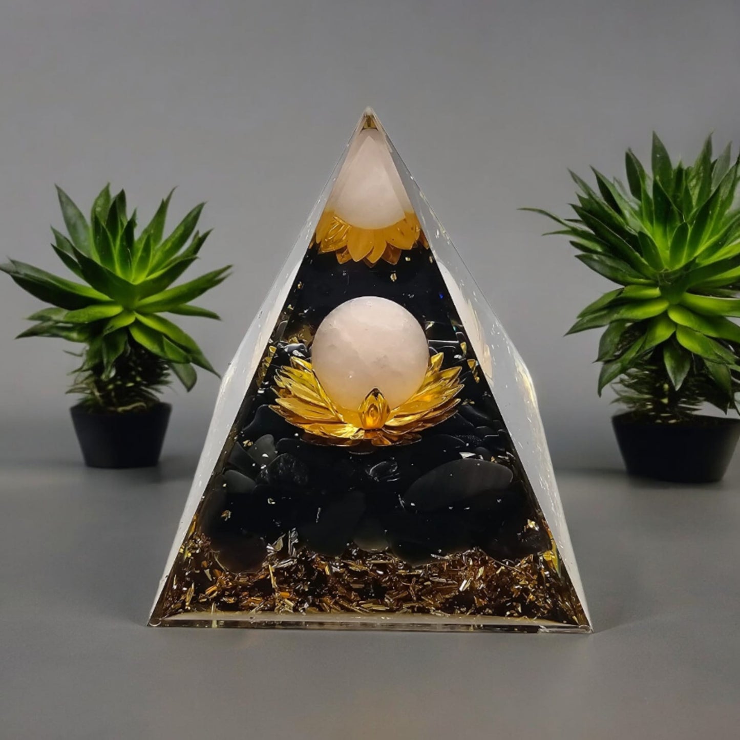 Rose Quartz Orgone Pyramid