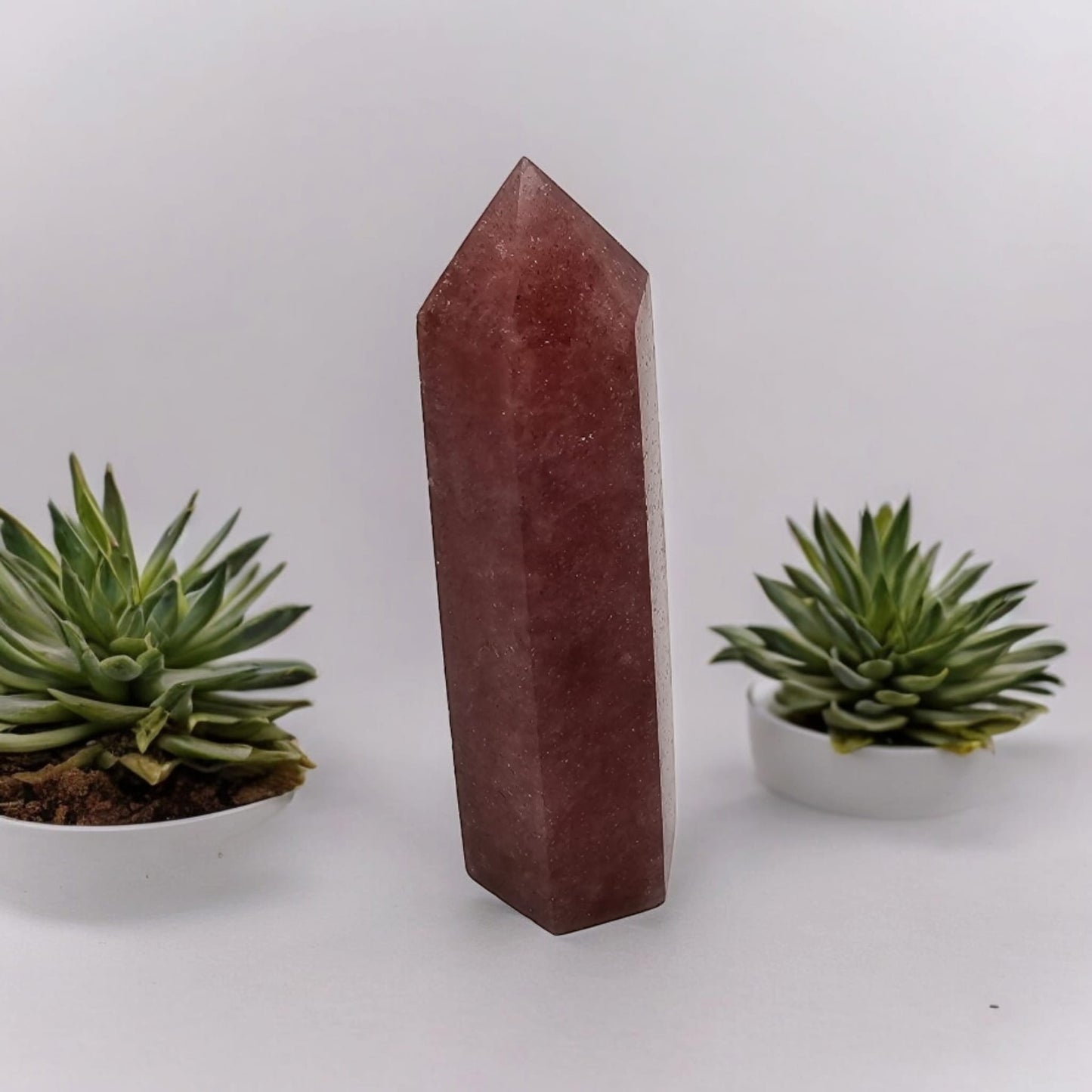 Pirámide de cristal natural: piedra preciosa curativa con puntas de seis facetas