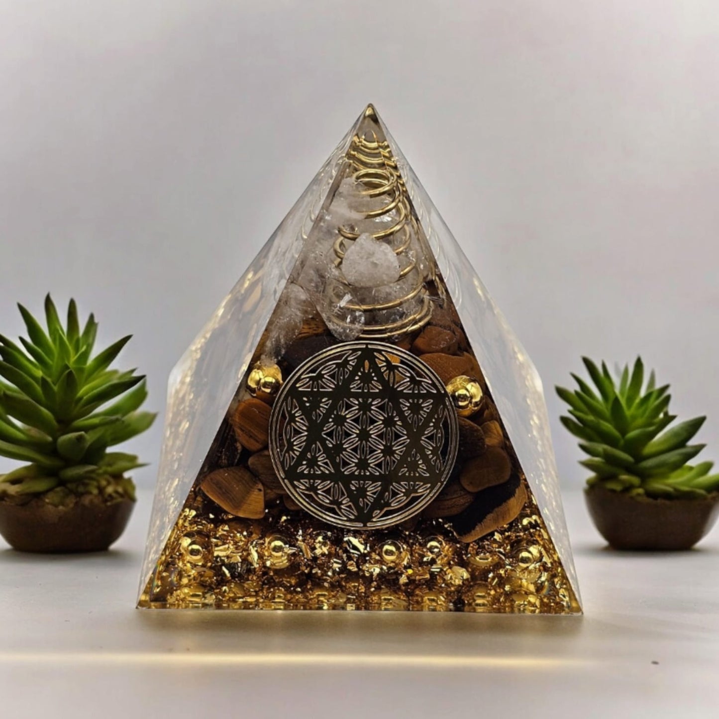 Tiger Eye Orgone Pyramid