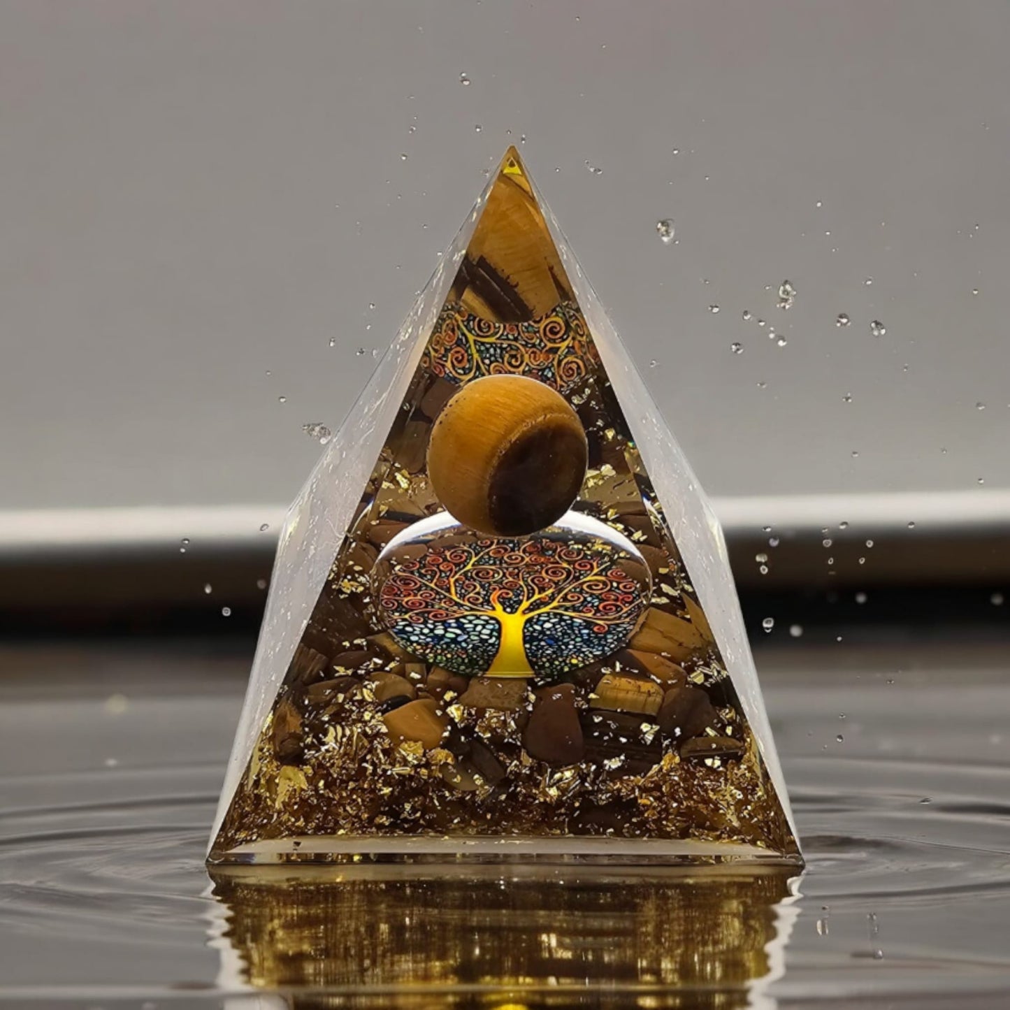 Tiger Eye Orgone Pyramid