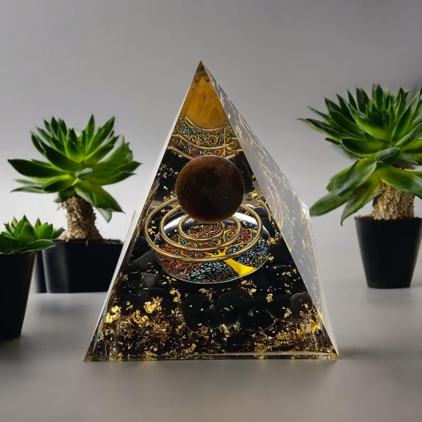 Tiger Eye Orgone Pyramid
