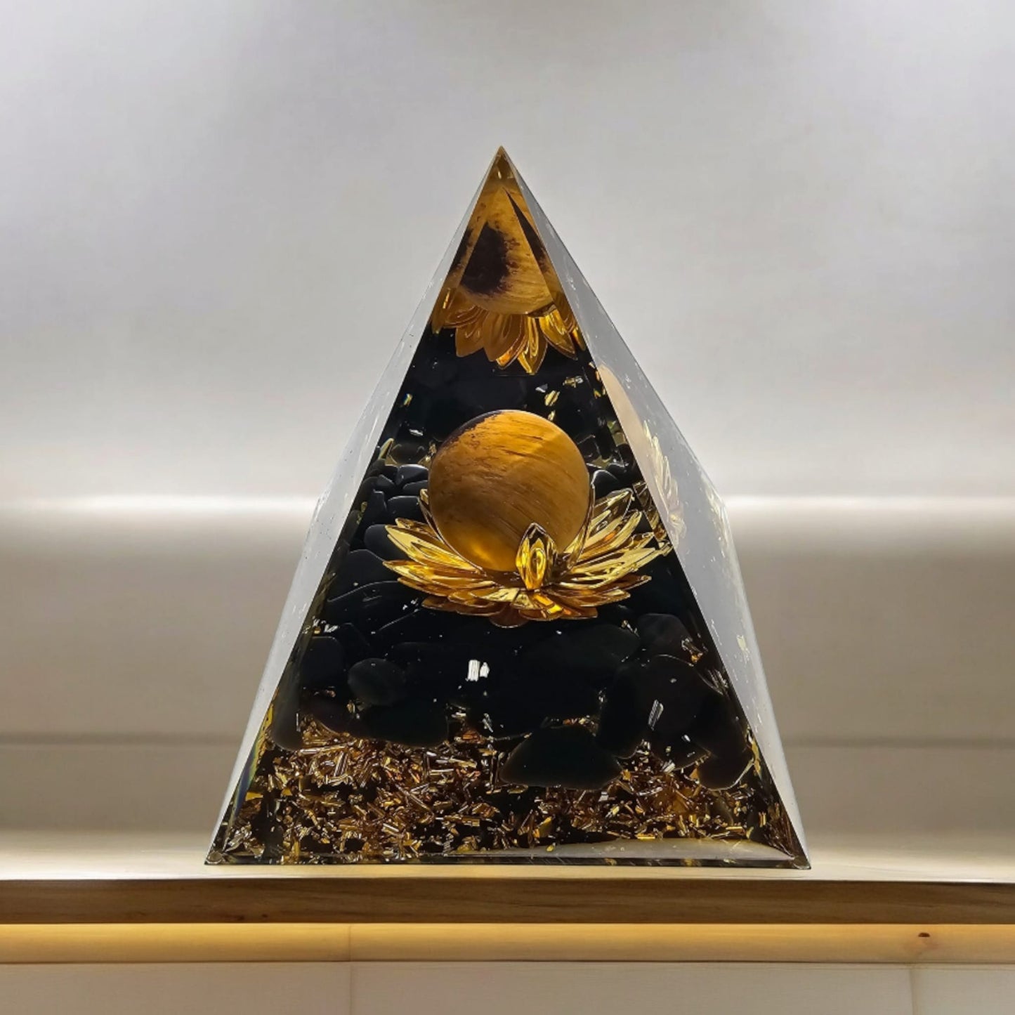 Tiger Eye Orgone Pyramid