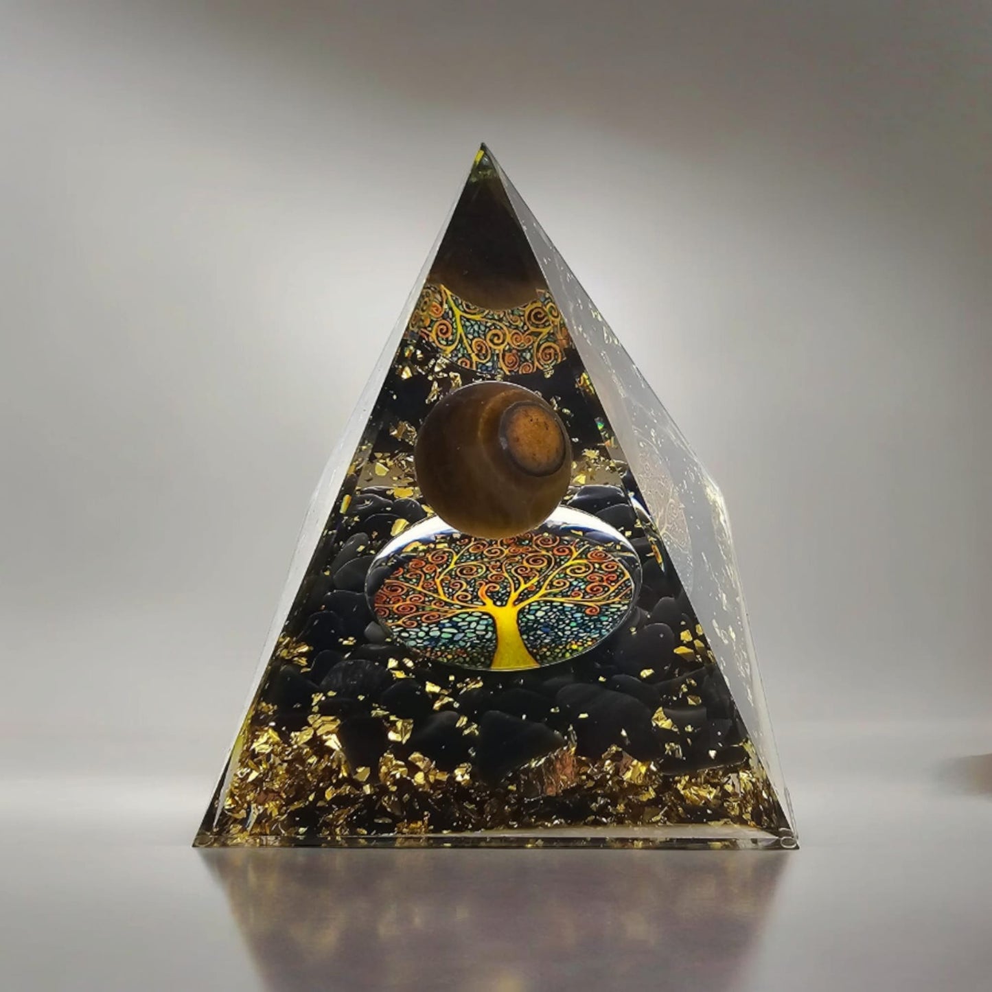 Tiger Eye Orgone Pyramid