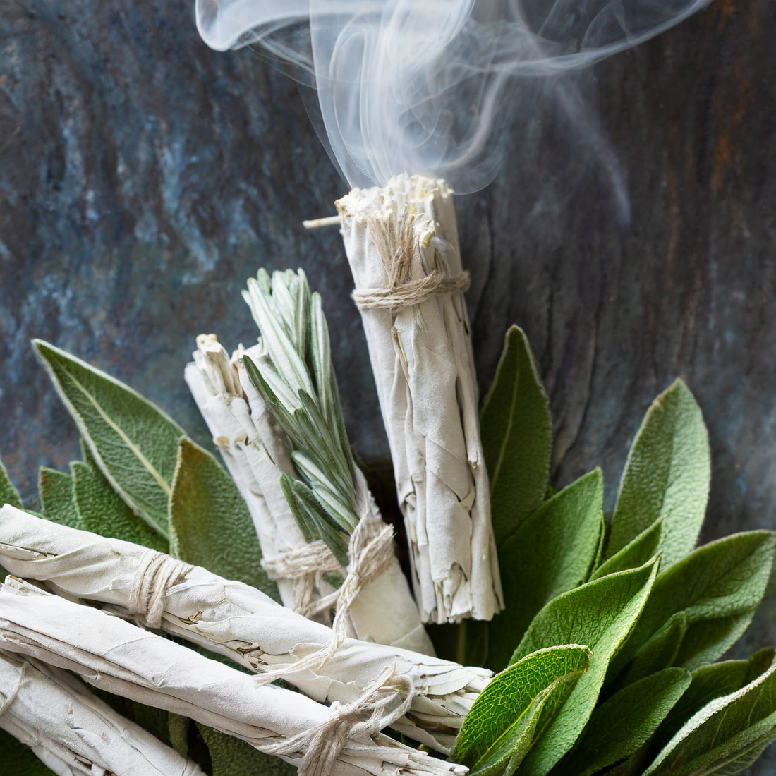 Burning White Sage Smudge Sticks