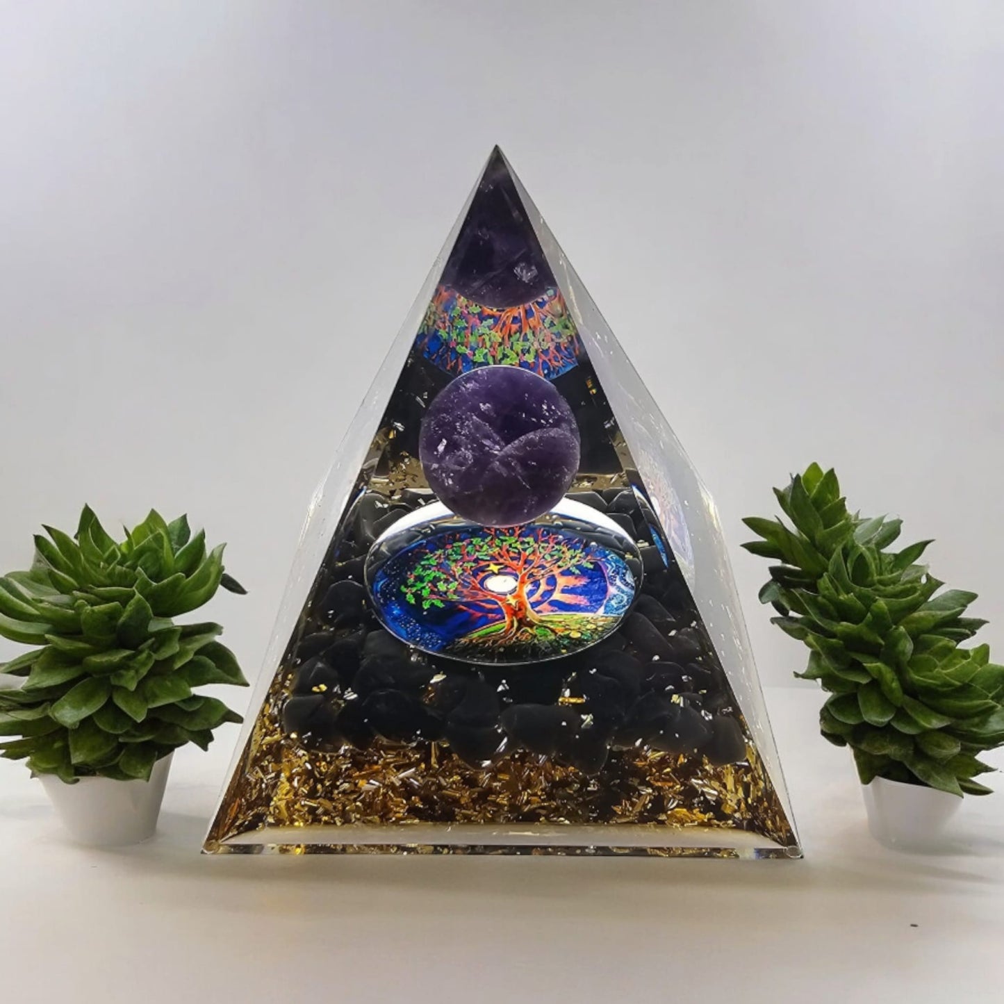 Amethyst Orgone Pyramid