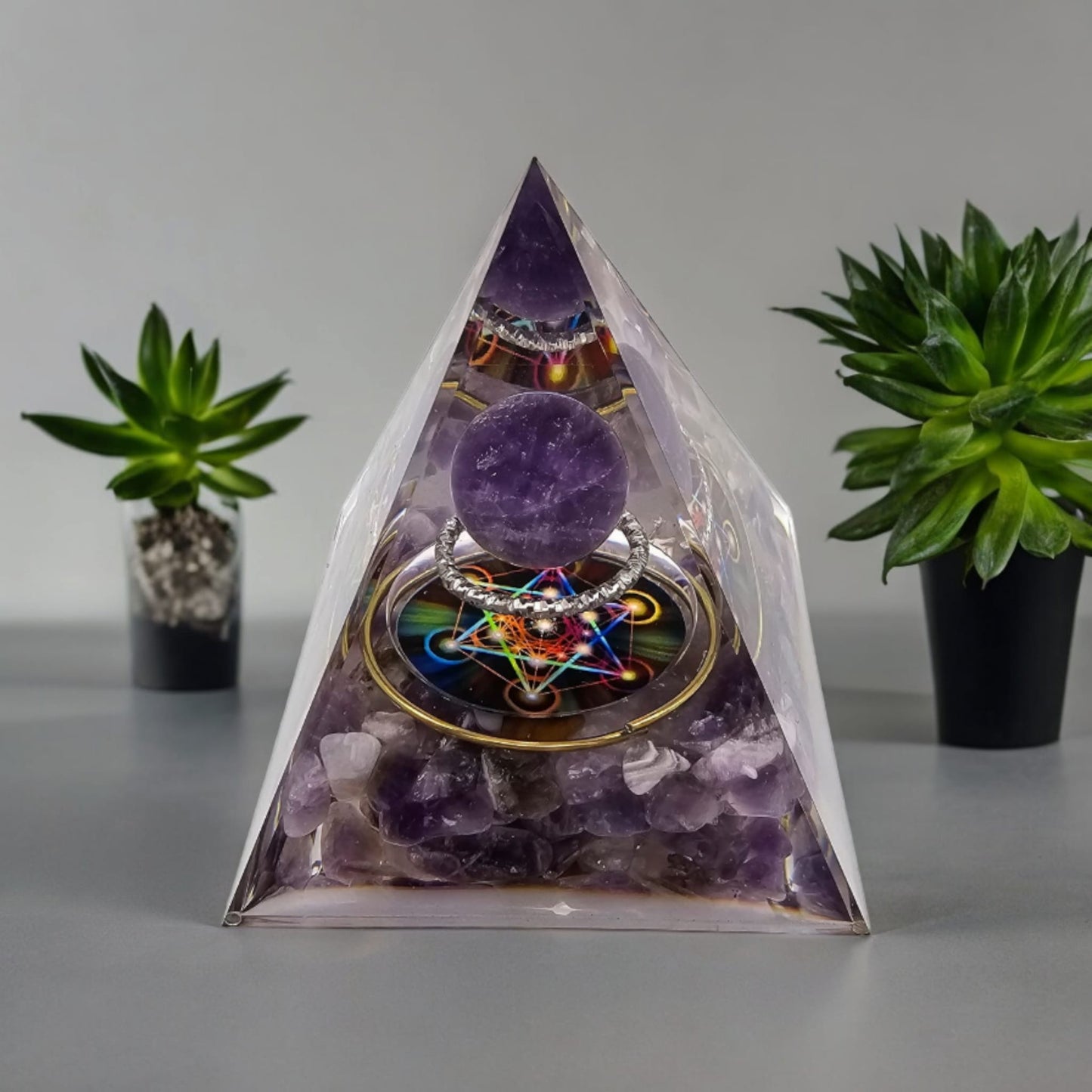 Amethyst Orgone Pyramid