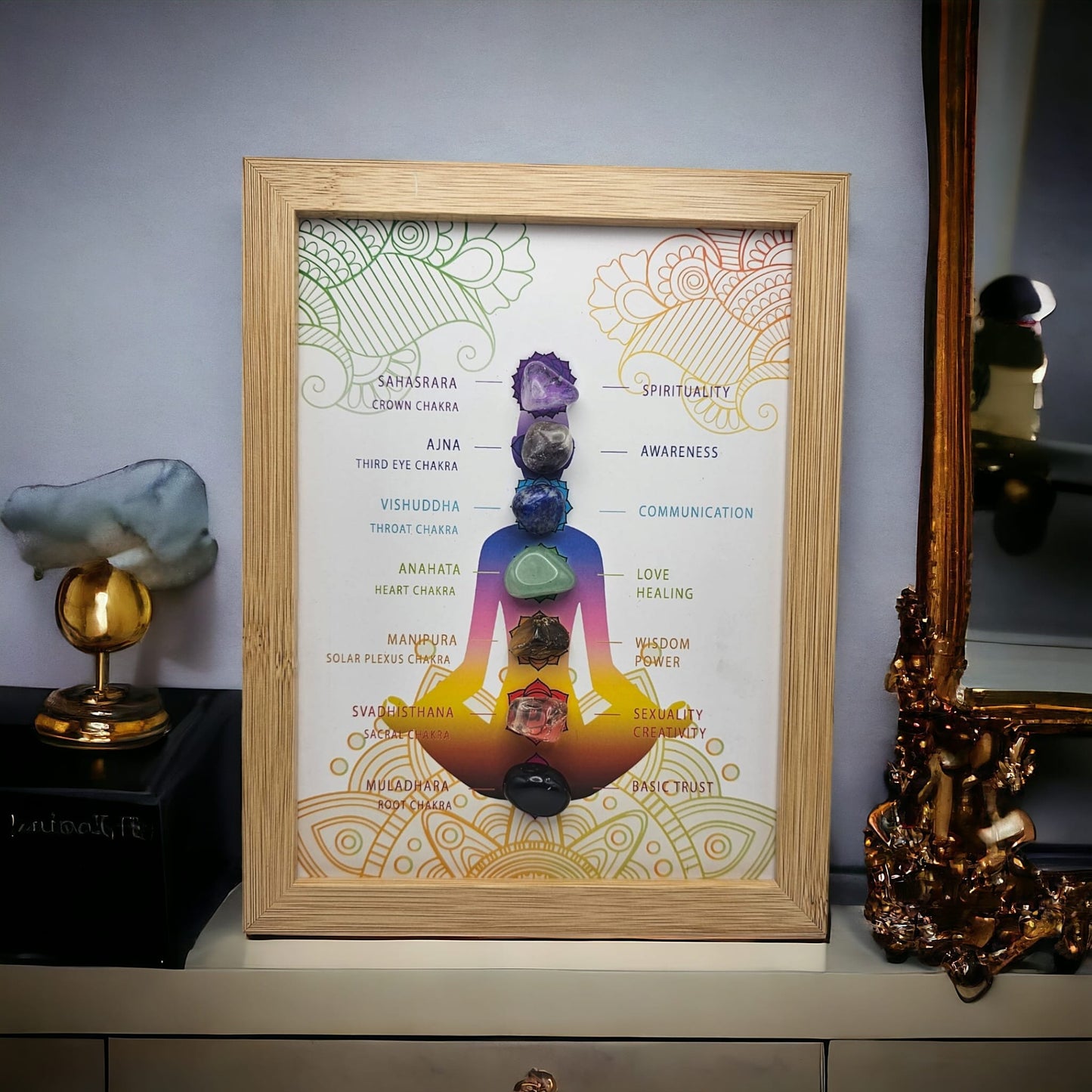 Marco de fotos de 7 chakras para decoración del hogar y la oficina