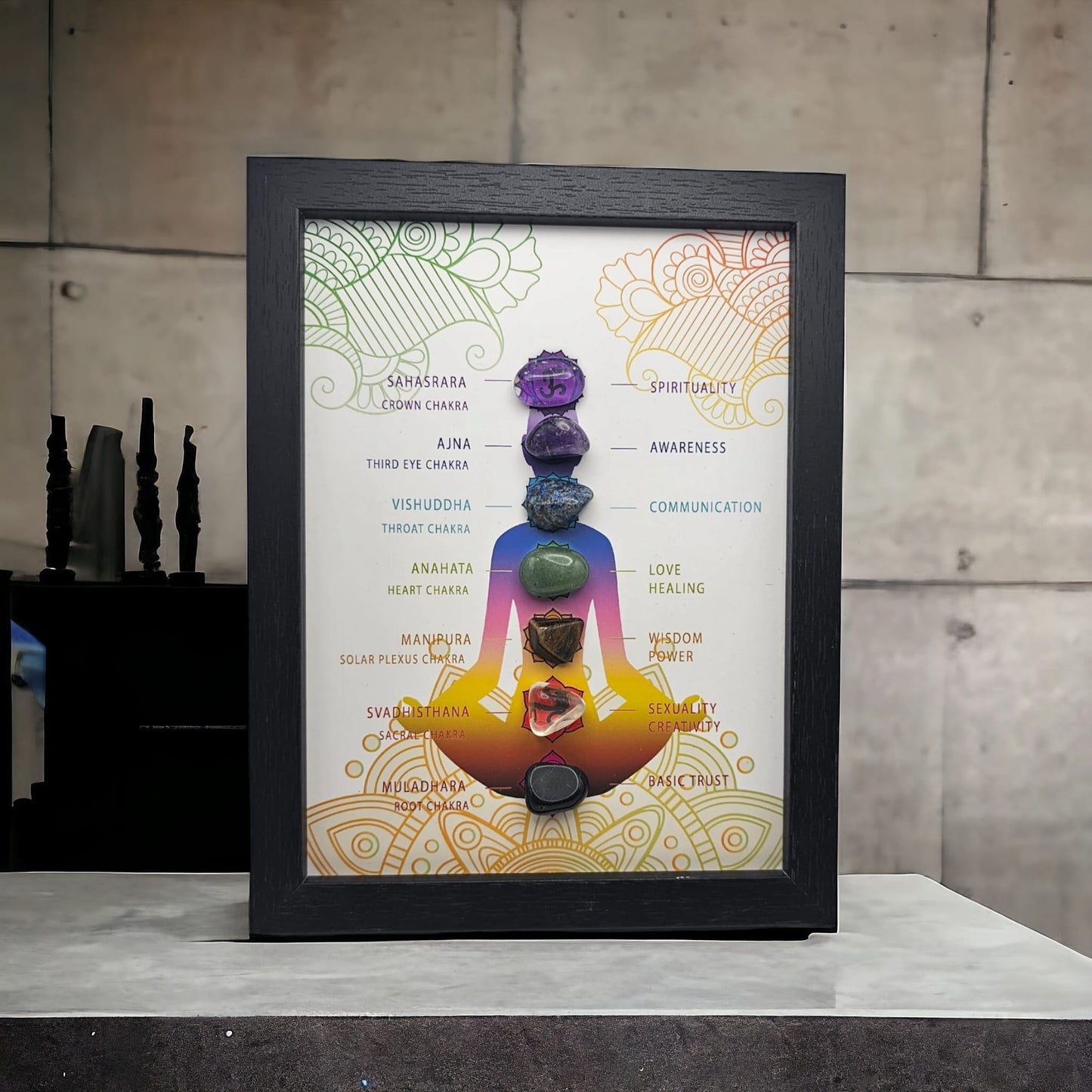 Marco de fotos de 7 chakras para decoración del hogar y la oficina