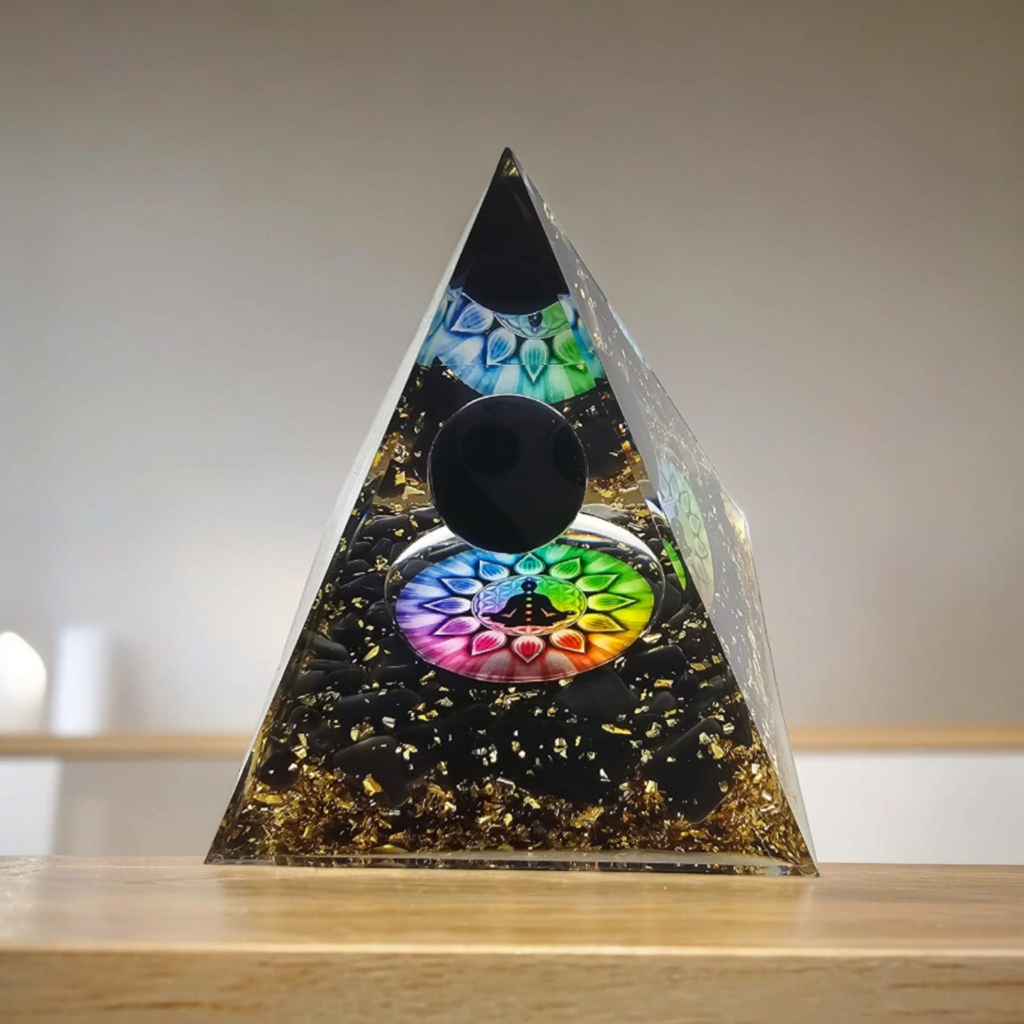 Obsidian Orgone Pyramid