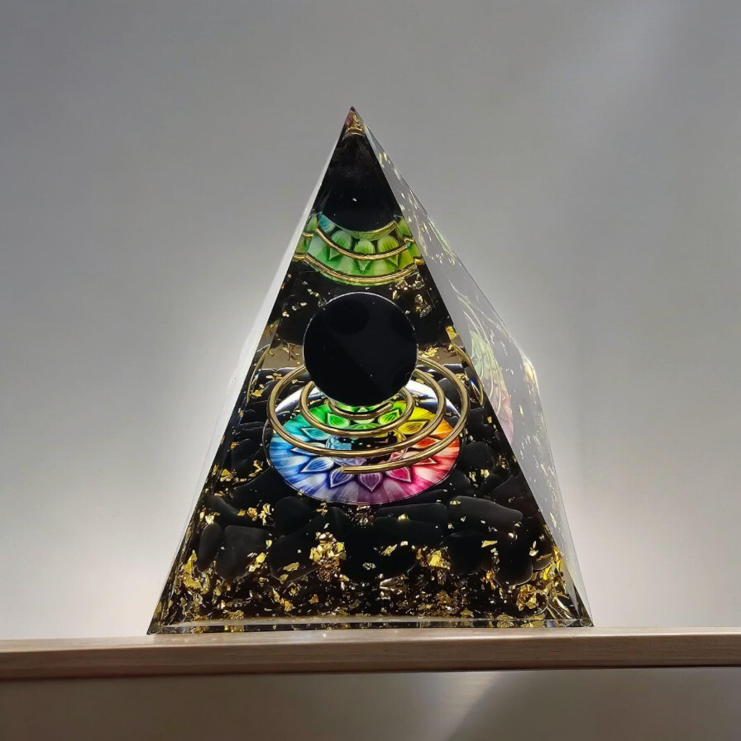Obsidian Orgone Pyramid