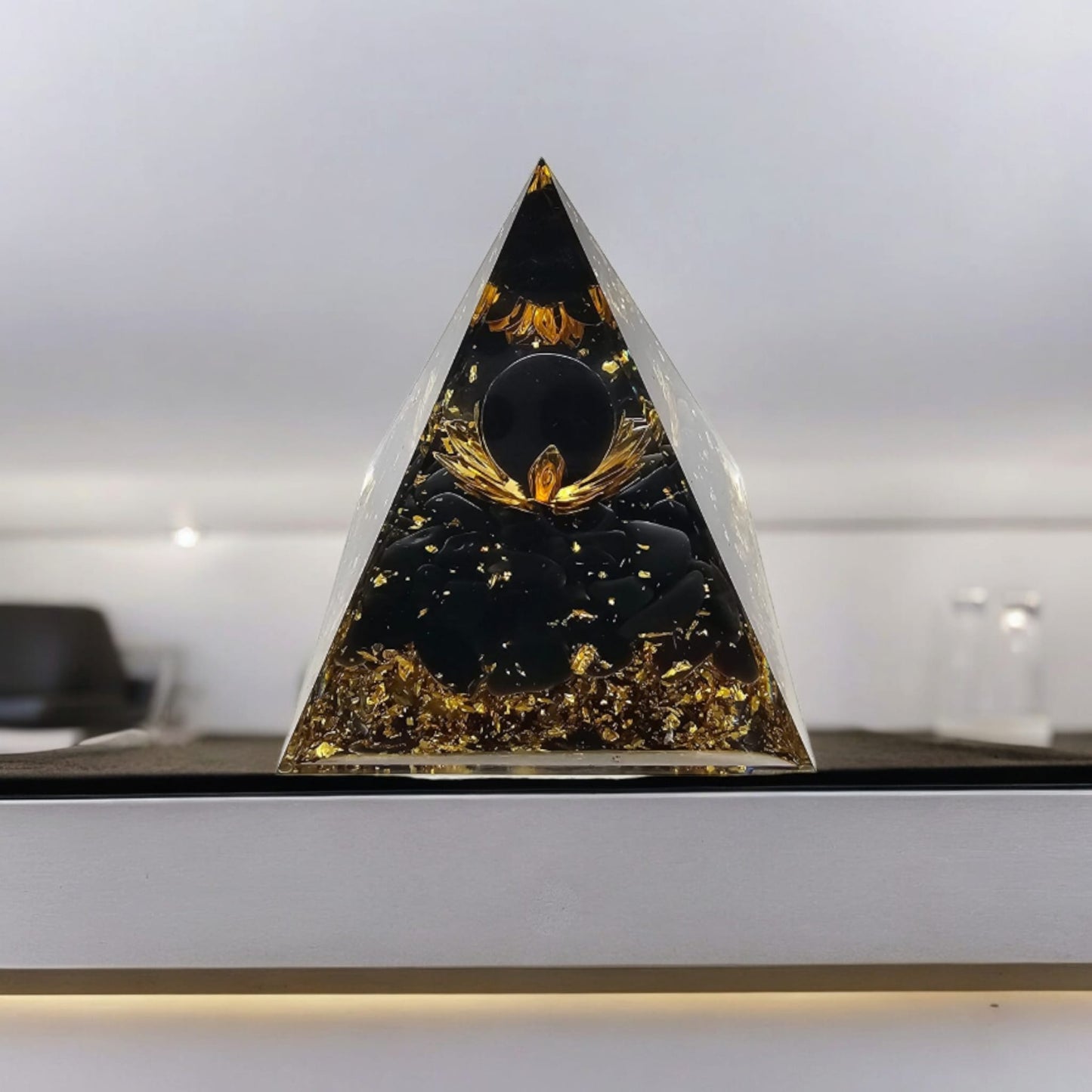 Obsidian Orgone Pyramid
