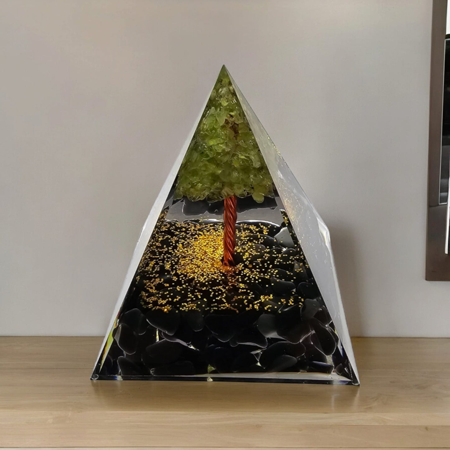 Obsidian Orgone Pyramid