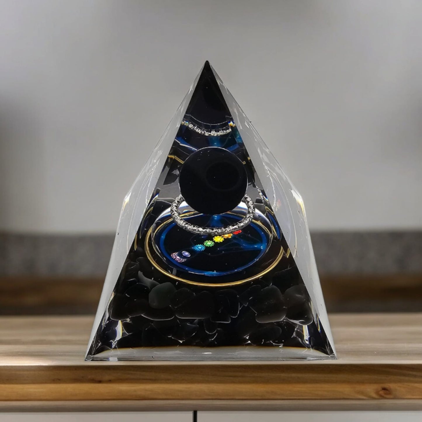 Obsidian Orgone Pyramid