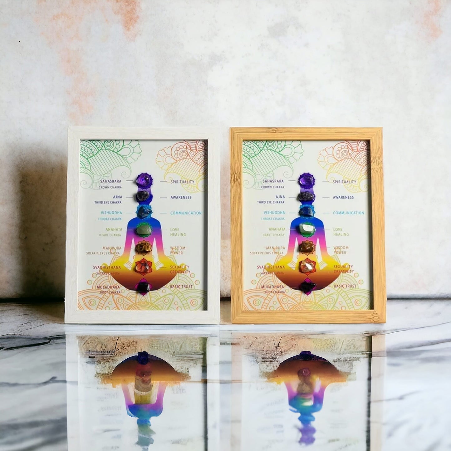 Marco de fotos de 7 chakras para decoración del hogar y la oficina
