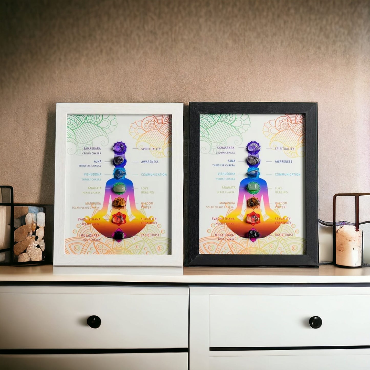 Marco de fotos de 7 chakras para decoración del hogar y la oficina